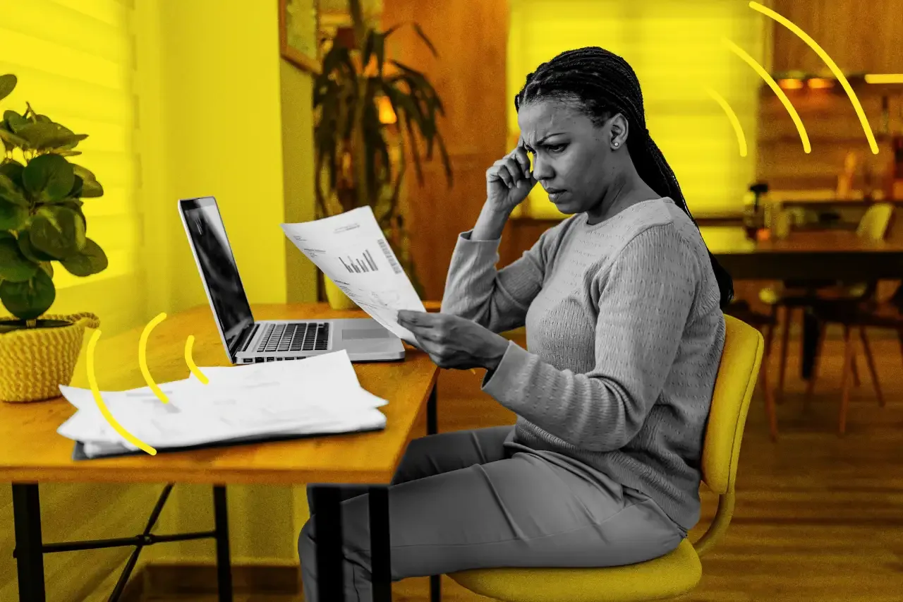 Business owner reviewing funding agreement
