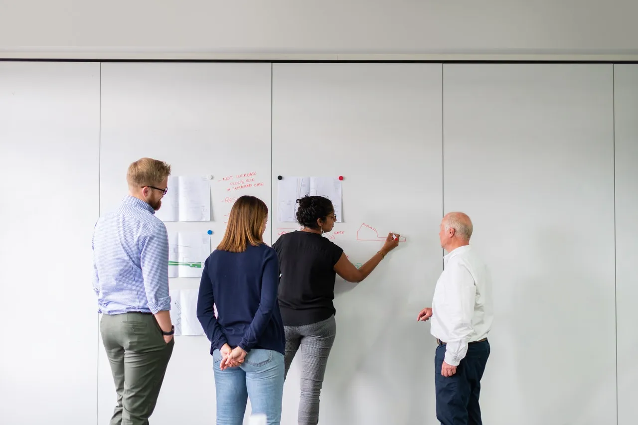 Team planning business expansion